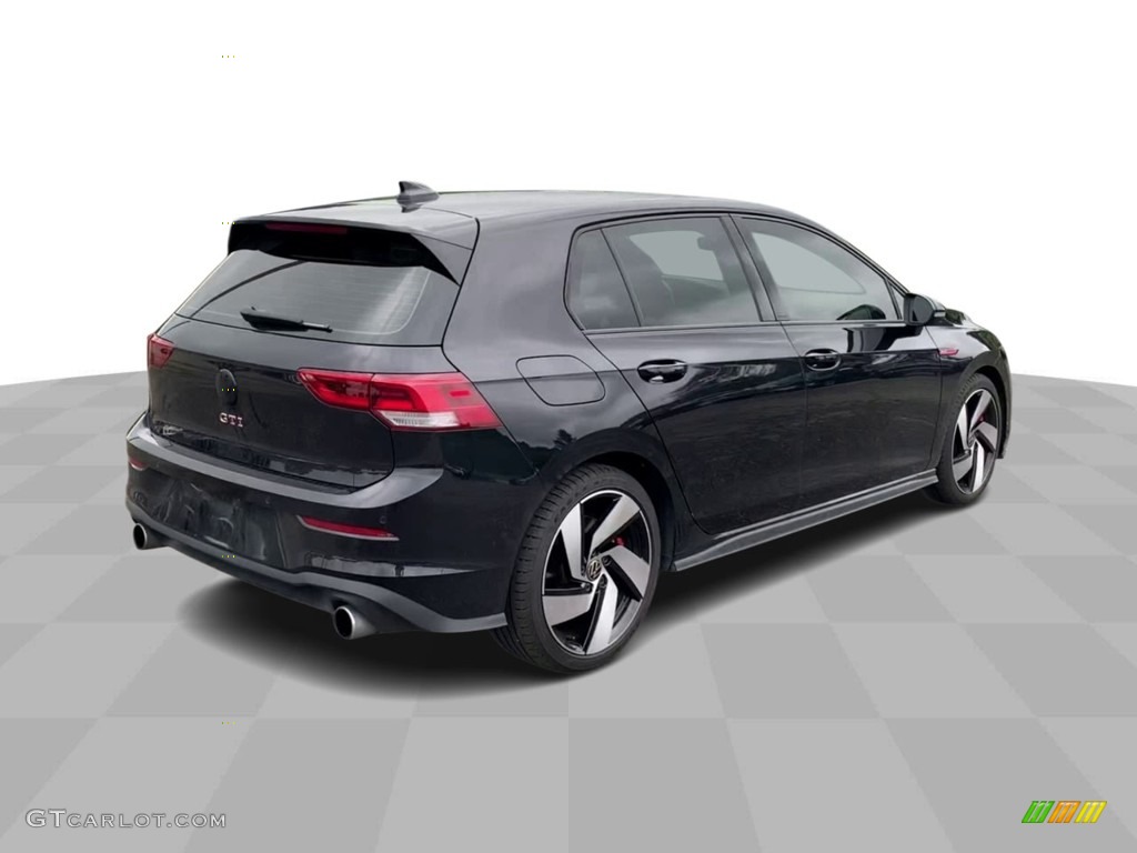 2022 Golf GTI S - Deep Black Pearl / Titan Black/Scalepaper Plaid photo #8