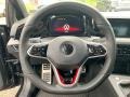 2022 Volkswagen Golf GTI Titan Black/Scalepaper Plaid Interior Steering Wheel Photo