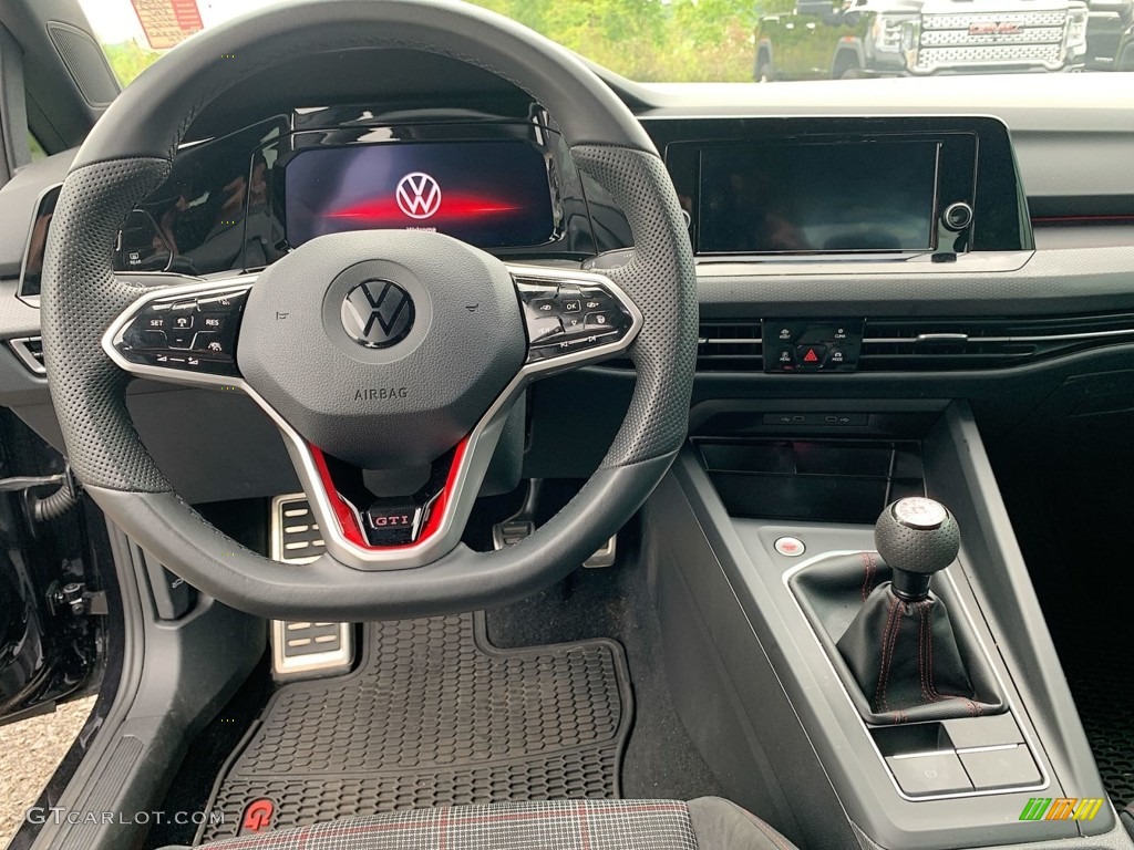 2022 Volkswagen Golf GTI S Titan Black/Scalepaper Plaid Dashboard Photo #146472175