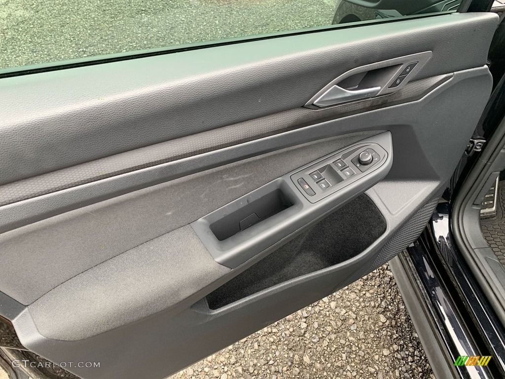 2022 Volkswagen Golf GTI S Titan Black/Scalepaper Plaid Door Panel Photo #146472241