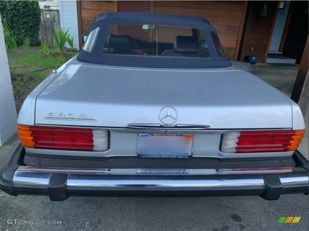 1983 SL Class 380 SL Roadster - Silver Blue Metallic / Blue photo #10