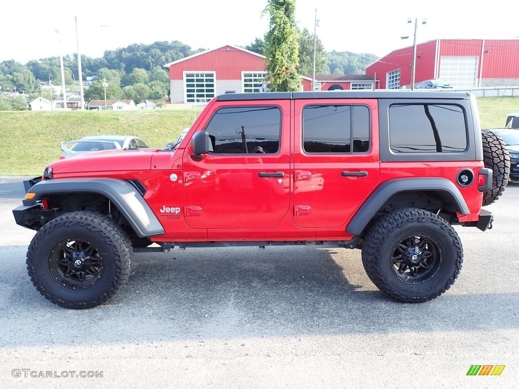 2020 Wrangler Unlimited Sport 4x4 - Firecracker Red / Black photo #2