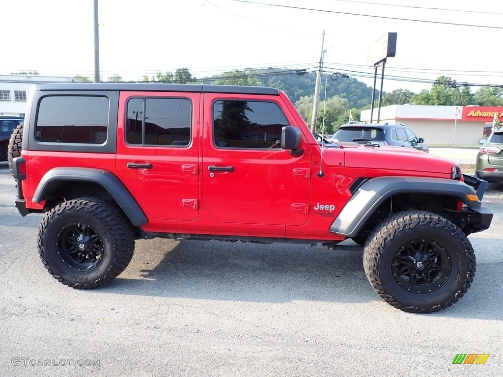 2020 Wrangler Unlimited Sport 4x4 - Firecracker Red / Black photo #7