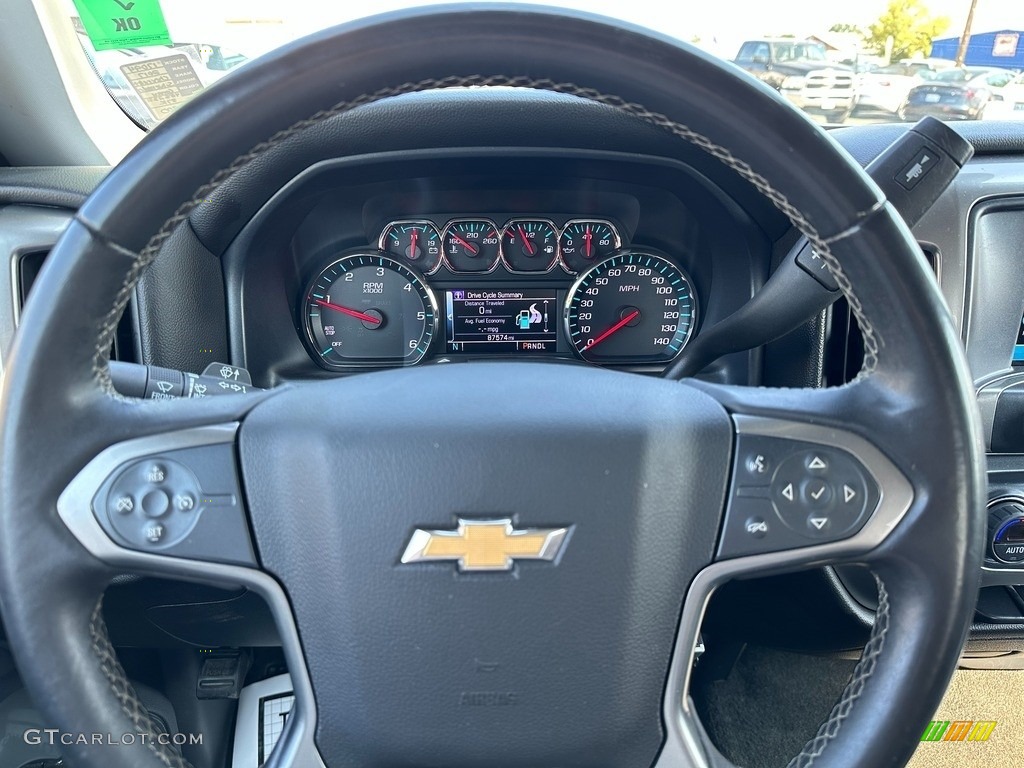 2017 Chevrolet Silverado 1500 LT Crew Cab 4x4 Dark Ash/Jet Black Steering Wheel Photo #146473993
