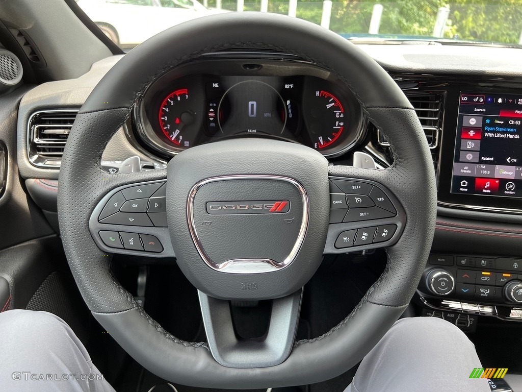 2023 Dodge Durango R/T AWD Vitra Gray/Black Steering Wheel Photo #146474329