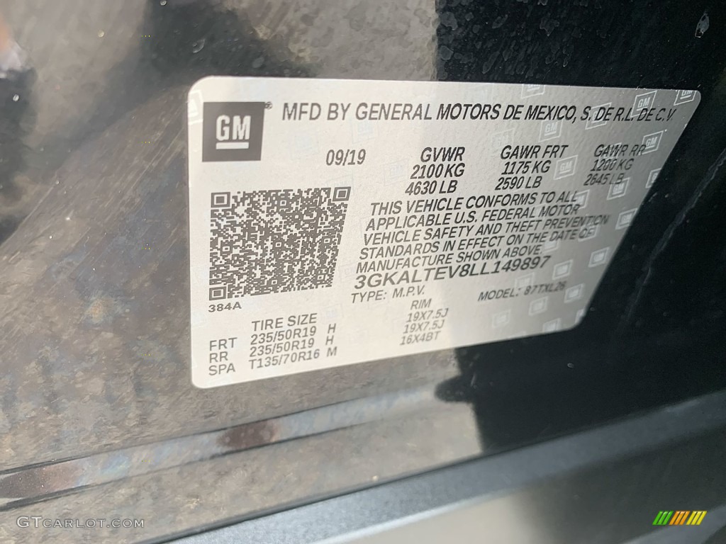 2020 Terrain SLE AWD - Ebony Twilight Metallic / Jet Black photo #32