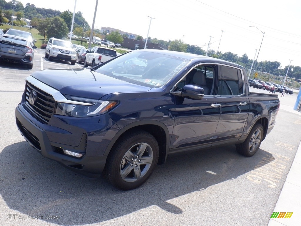 2021 Ridgeline RTL-E AWD - Obsidian Blue Pearl / Black photo #7