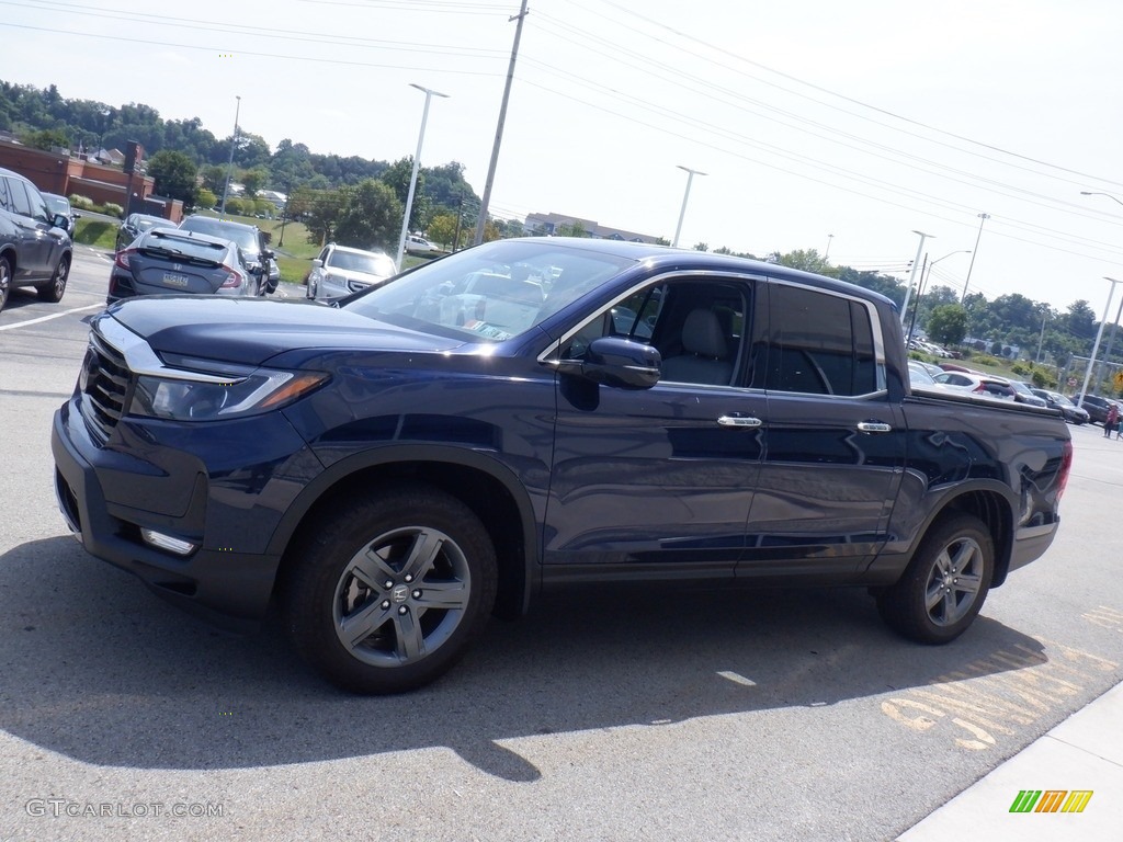 2021 Ridgeline RTL-E AWD - Obsidian Blue Pearl / Black photo #8