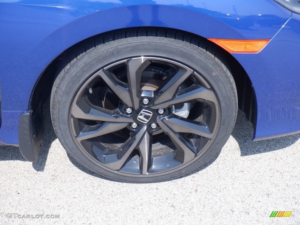 2020 Civic Sport Sedan - Aegean Blue Metallic / Black photo #2