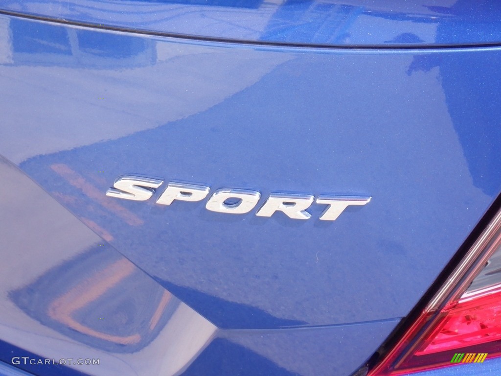 2020 Civic Sport Sedan - Aegean Blue Metallic / Black photo #8