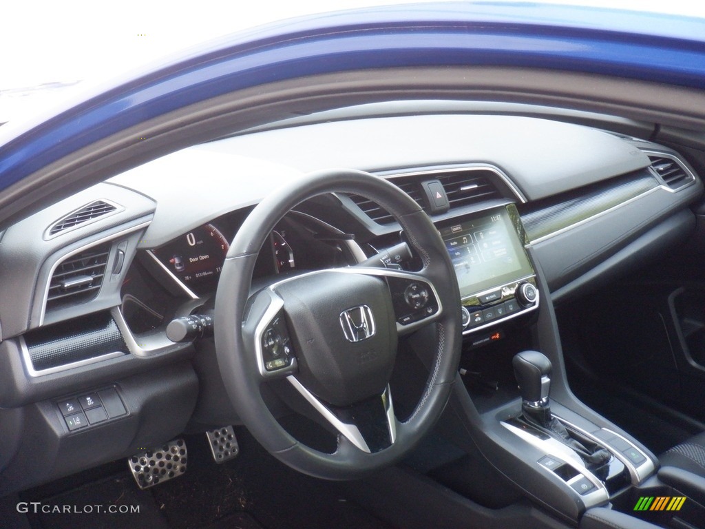 2020 Civic Sport Sedan - Aegean Blue Metallic / Black photo #10