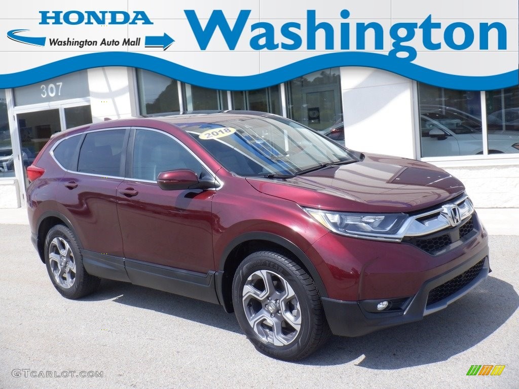2018 CR-V EX-L AWD - Basque Red Pearl II / Gray photo #1