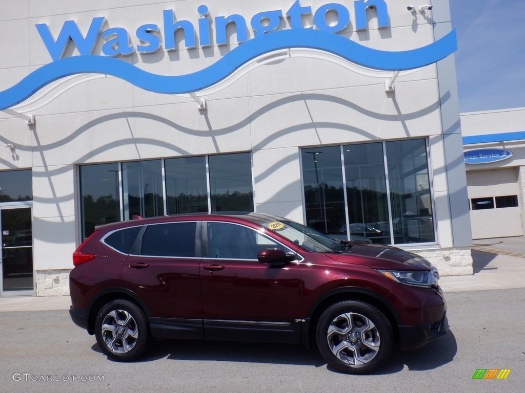2018 CR-V EX-L AWD - Basque Red Pearl II / Gray photo #2