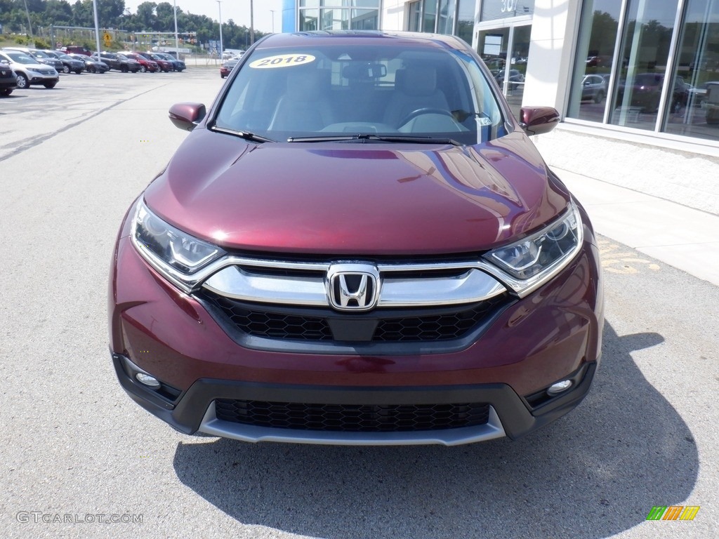 2018 CR-V EX-L AWD - Basque Red Pearl II / Gray photo #5