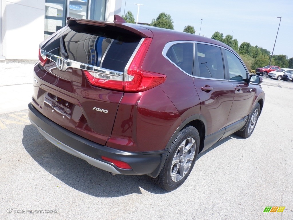 2018 CR-V EX-L AWD - Basque Red Pearl II / Gray photo #9