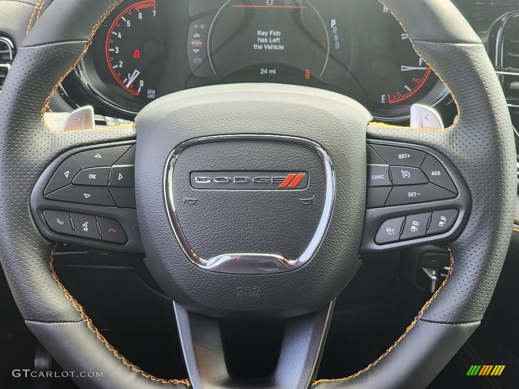 2023 Dodge Durango R/T Hemi Orange AWD Black Steering Wheel Photo #146478594