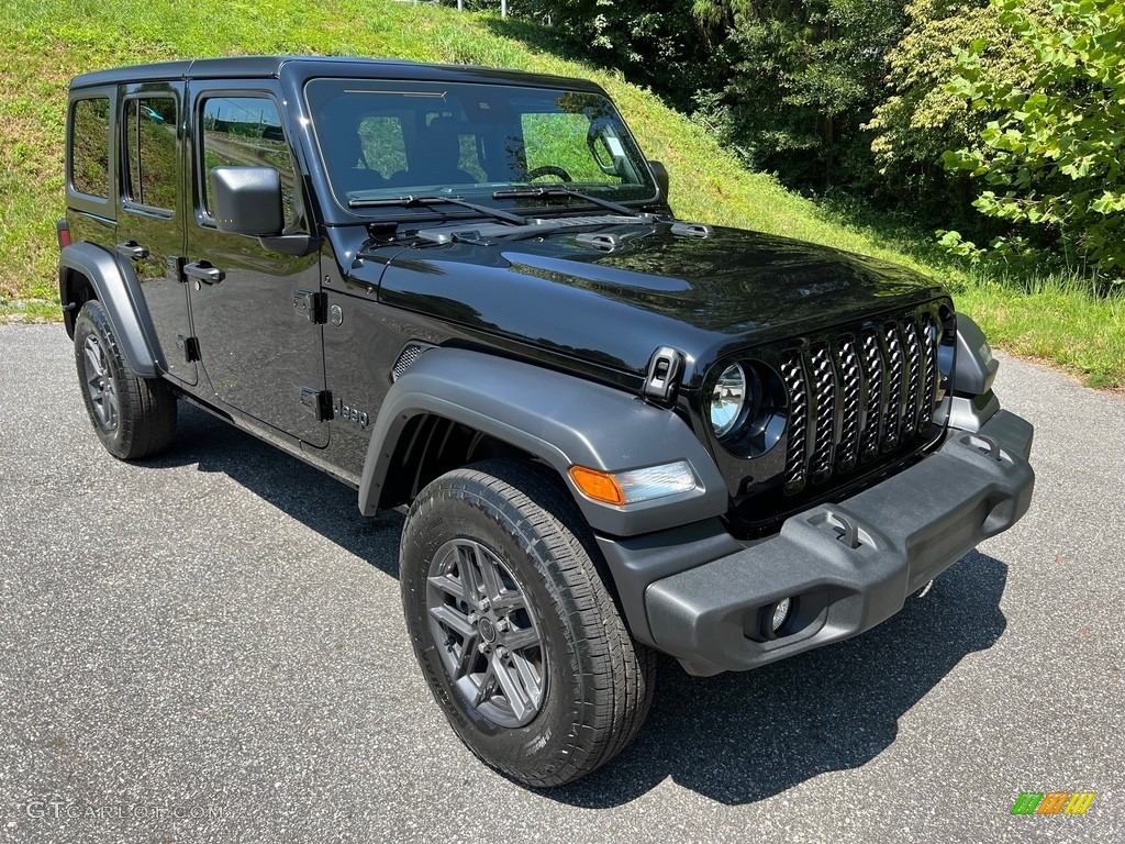 Black 2024 Jeep Wrangler 4-Door Sport S 4x4 Exterior Photo #146479113