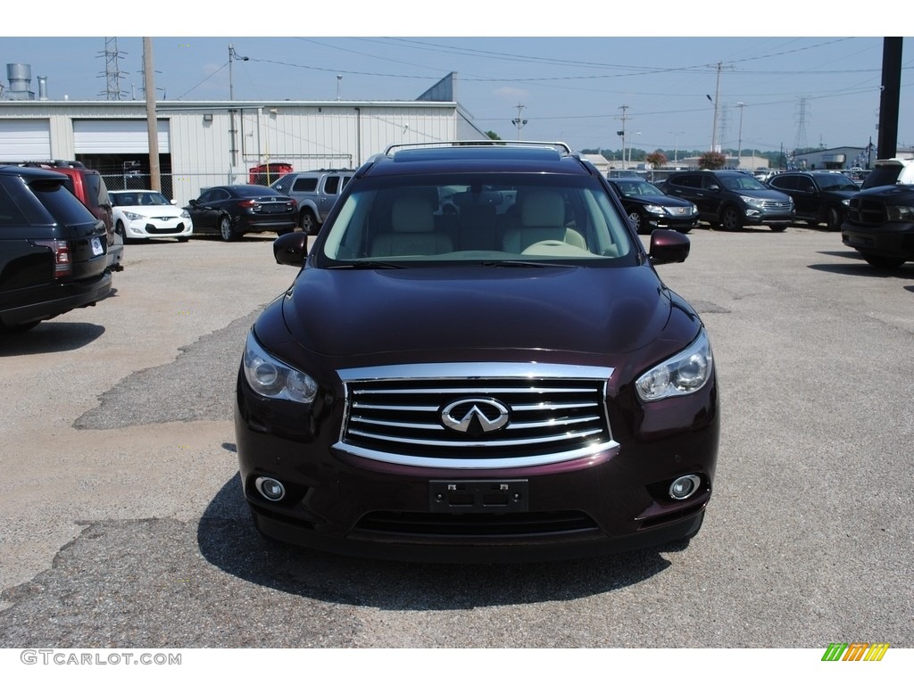 2013 JX 35 AWD - Midnight Garnet / Wheat photo #8