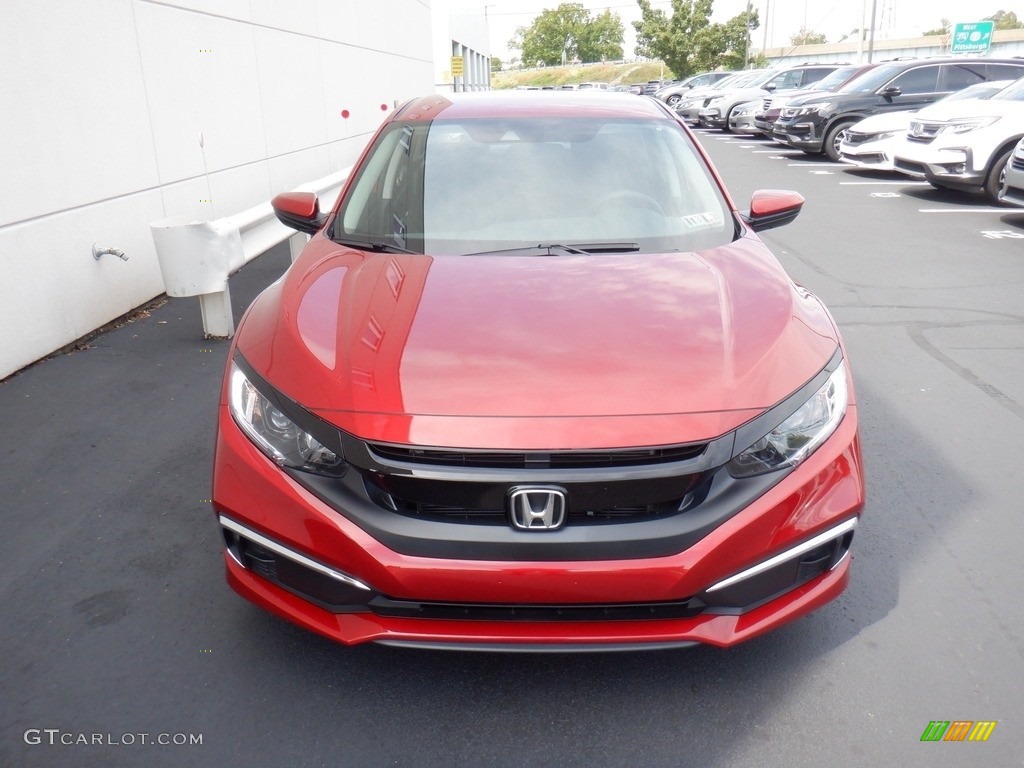 2019 Civic LX Sedan - Molten Lava Pearl / Black photo #4