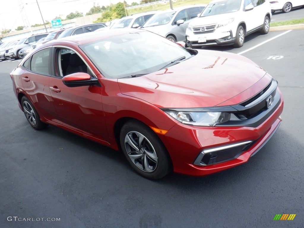 2019 Civic LX Sedan - Molten Lava Pearl / Black photo #5