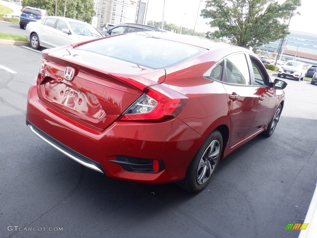 2019 Civic LX Sedan - Molten Lava Pearl / Black photo #6
