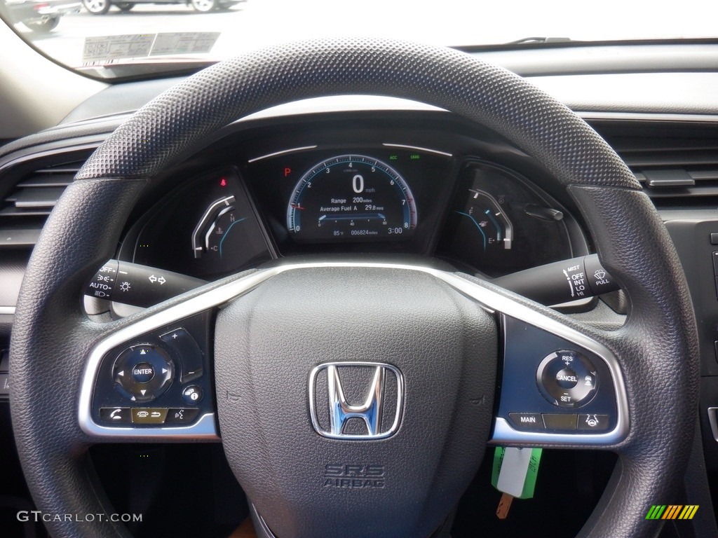 2019 Civic LX Sedan - Molten Lava Pearl / Black photo #18