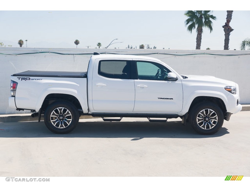 2022 Tacoma TRD Sport Double Cab 4x4 - Super White / Cement/Black photo #14