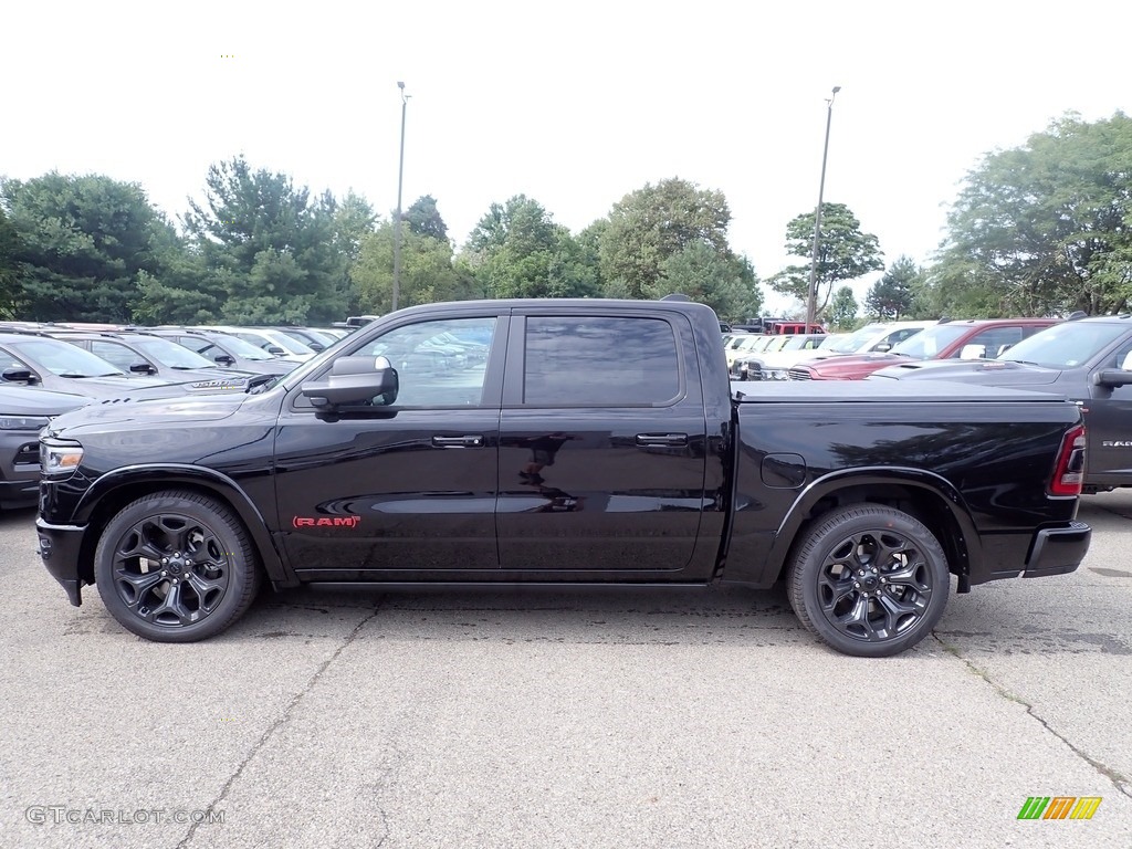 Diamond Black Crystal Pearl 2023 Ram 1500 Limited Red Edition Crew Cab 4x4 Exterior Photo #146482513