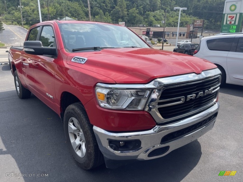 2021 1500 Big Horn Crew Cab 4x4 - Flame Red / Diesel Gray/Black photo #1