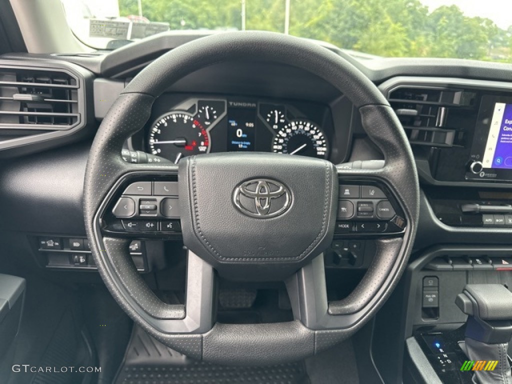 2023 Toyota Tundra SR5 CrewMax 4x4 Black Steering Wheel Photo #146483374