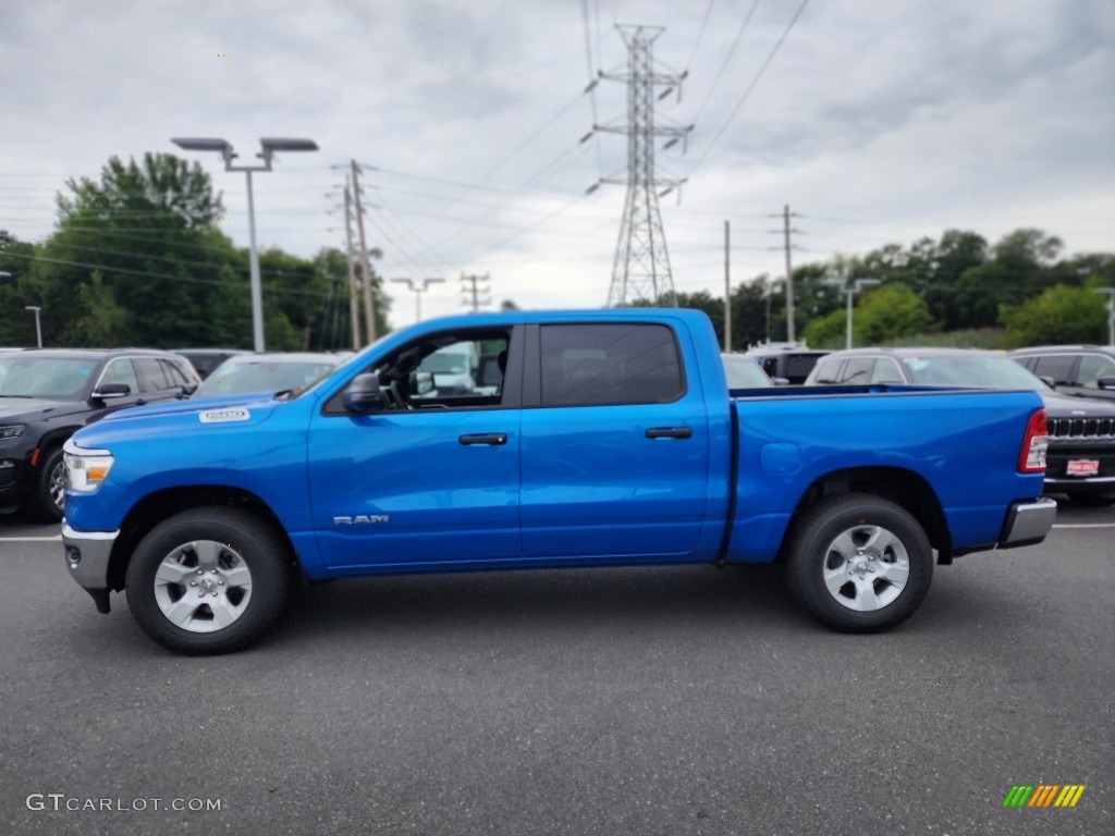 Hydro Blue Pearl 2023 Ram 1500 Big Horn Crew Cab 4x4 Exterior Photo #146483632