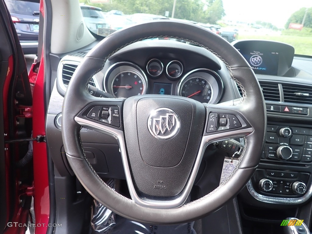 2016 Buick Encore Convenience AWD Ebony Steering Wheel Photo #146485510