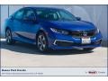 2019 Agean Blue Metallic Honda Civic LX Sedan #146480357
