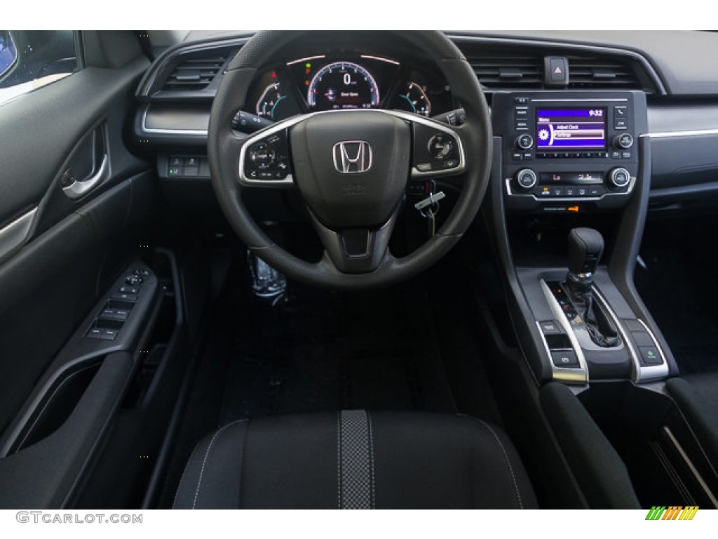 2019 Civic LX Sedan - Agean Blue Metallic / Black photo #5