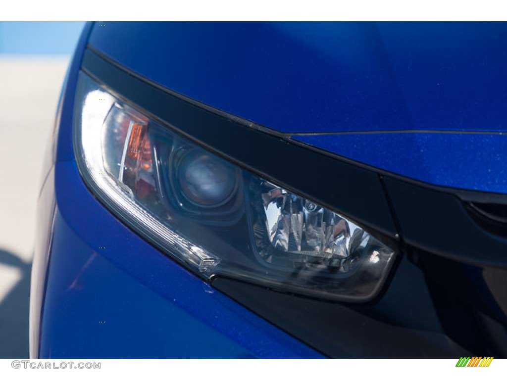 2019 Civic LX Sedan - Agean Blue Metallic / Black photo #8