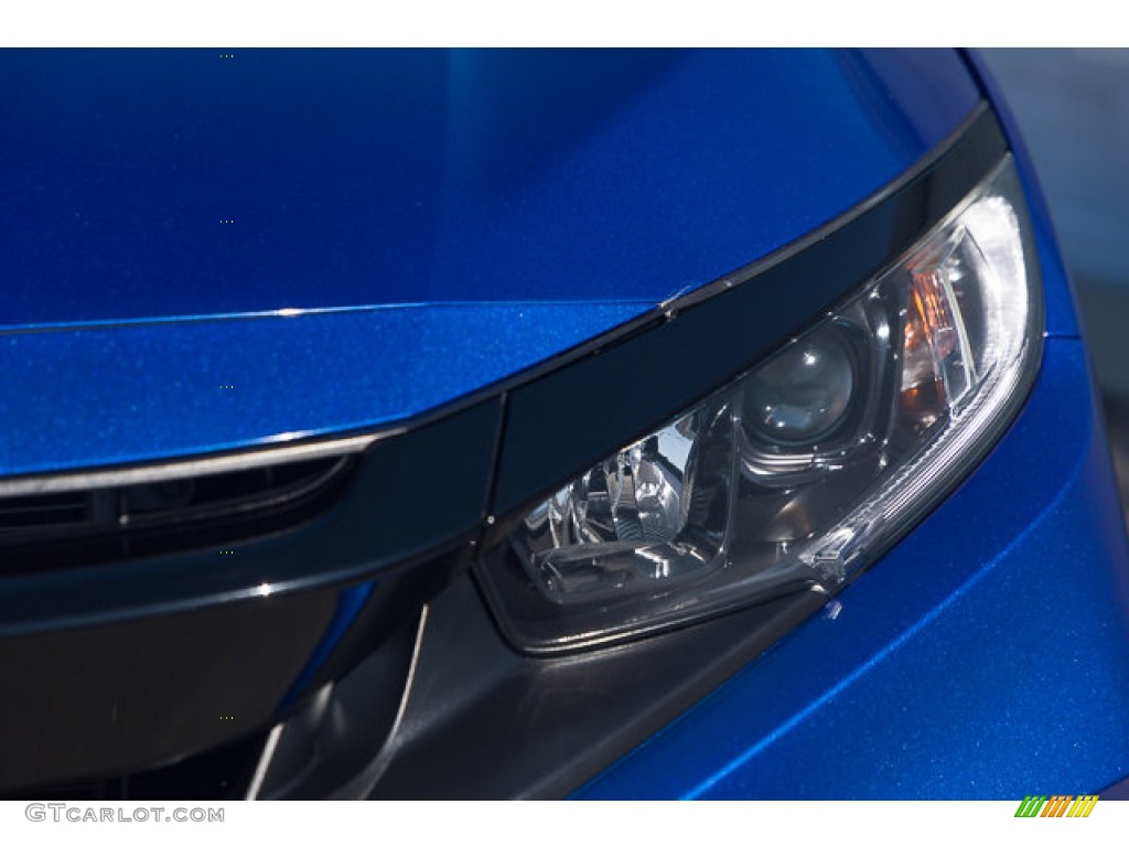 2019 Civic LX Sedan - Agean Blue Metallic / Black photo #9