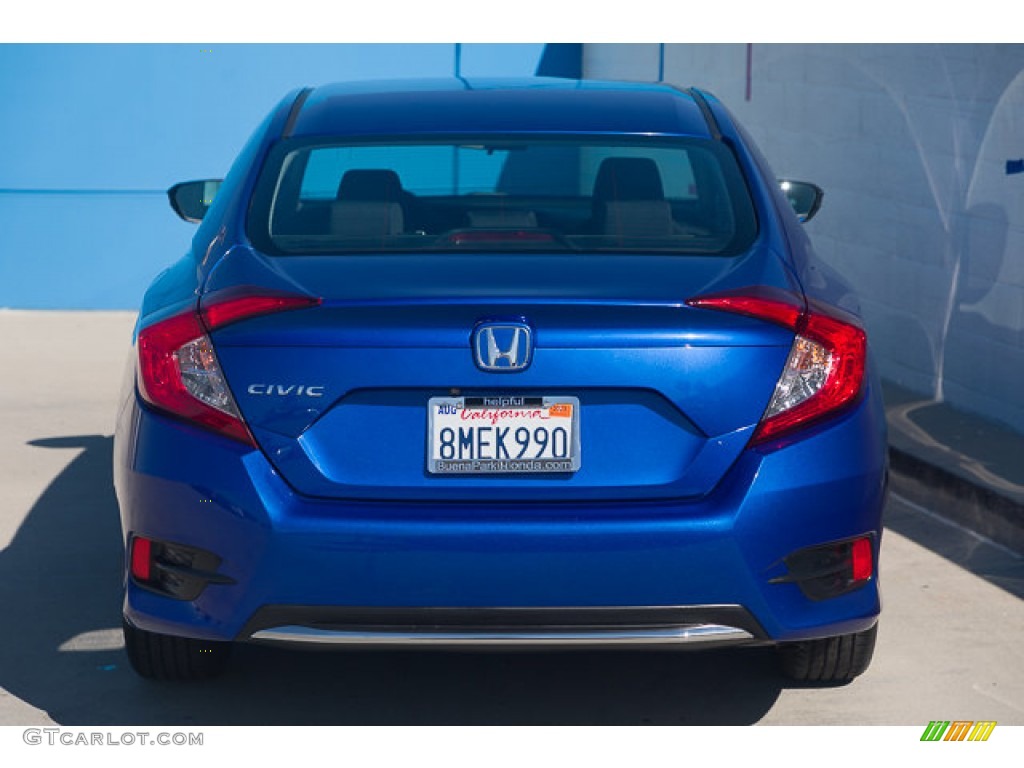 2019 Civic LX Sedan - Agean Blue Metallic / Black photo #11