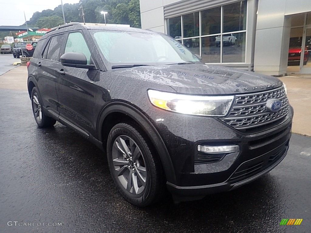 2021 Explorer XLT 4WD - Agate Black Metallic / Light Slate photo #9