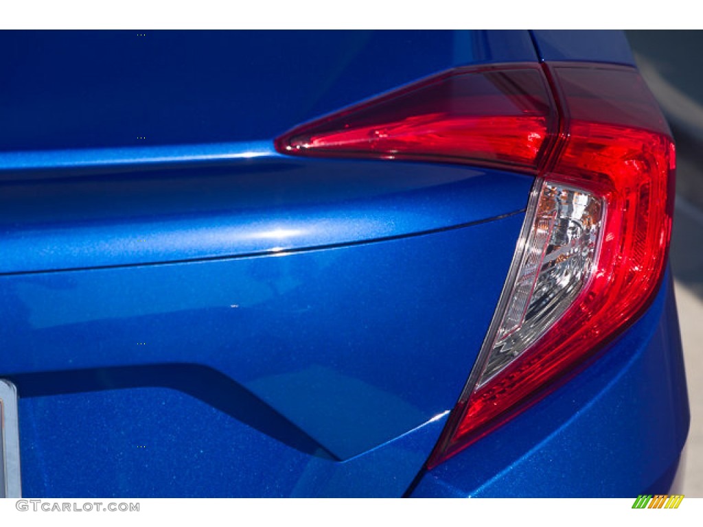 2019 Civic LX Sedan - Agean Blue Metallic / Black photo #13
