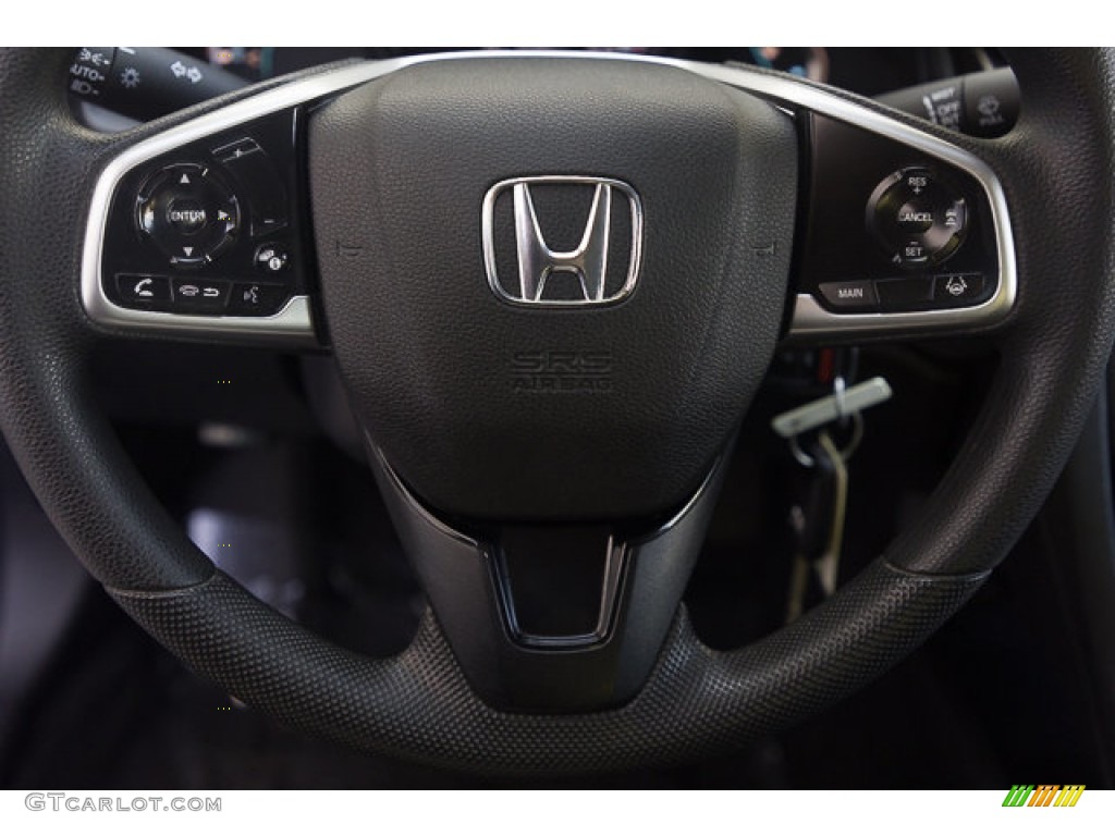 2019 Civic LX Sedan - Agean Blue Metallic / Black photo #15