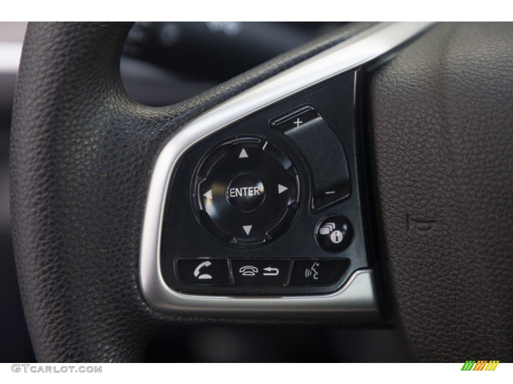 2019 Civic LX Sedan - Agean Blue Metallic / Black photo #16