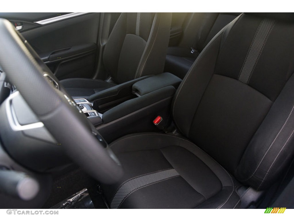 2019 Civic LX Sedan - Agean Blue Metallic / Black photo #18