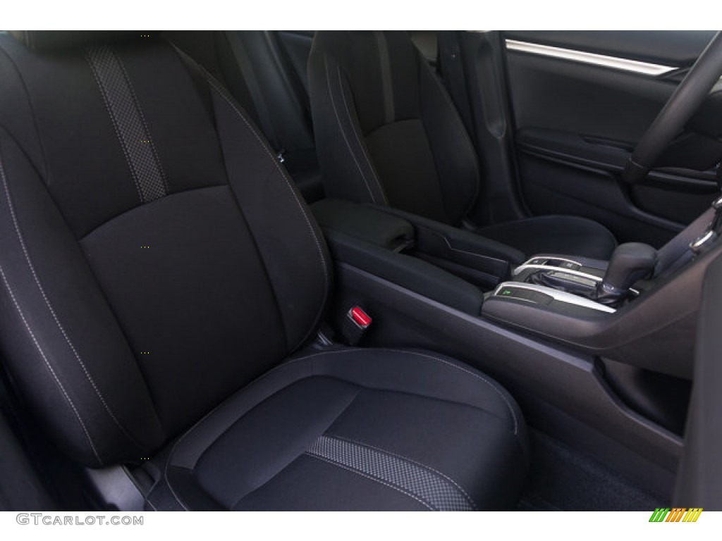 2019 Civic LX Sedan - Agean Blue Metallic / Black photo #24