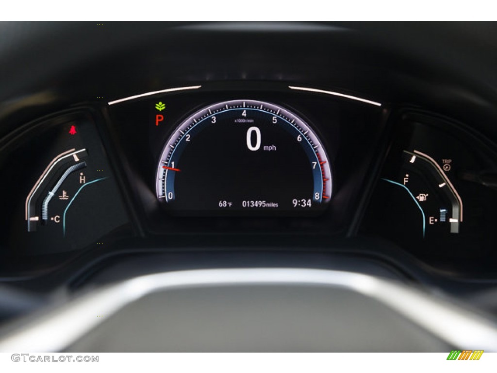 2019 Civic LX Sedan - Agean Blue Metallic / Black photo #27