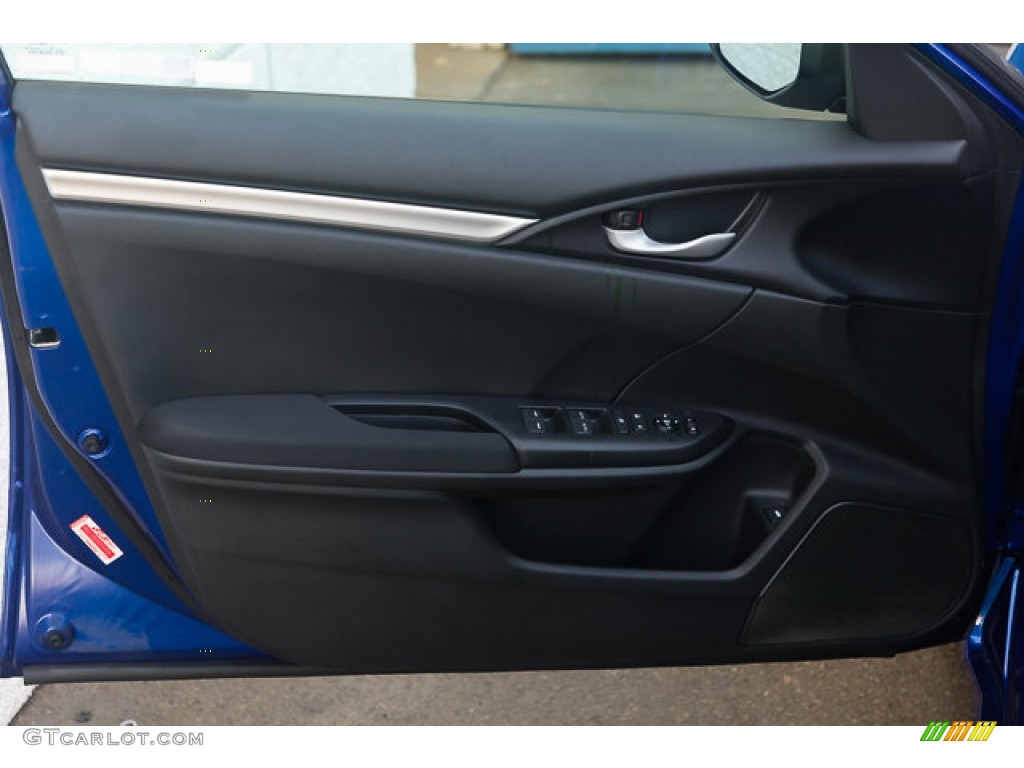 2019 Civic LX Sedan - Agean Blue Metallic / Black photo #28