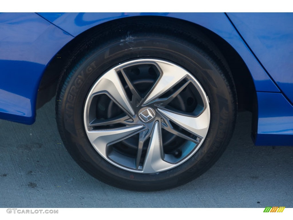 2019 Civic LX Sedan - Agean Blue Metallic / Black photo #35
