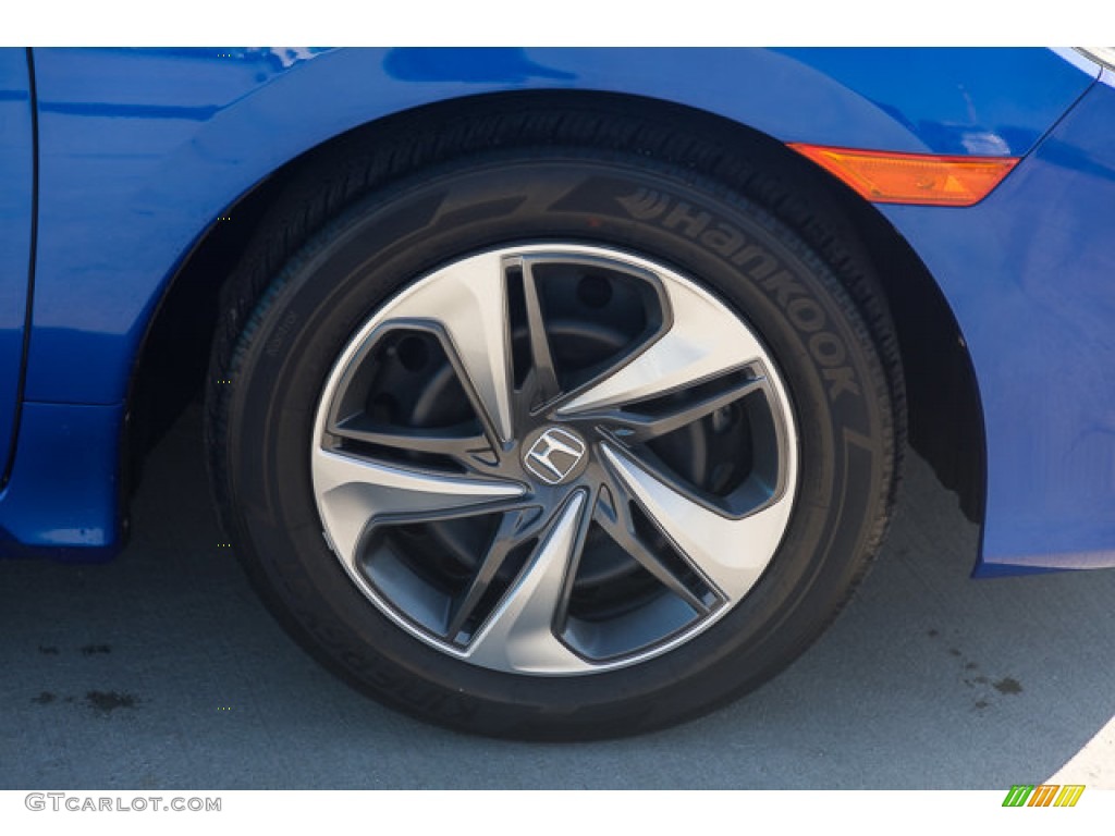 2019 Civic LX Sedan - Agean Blue Metallic / Black photo #36