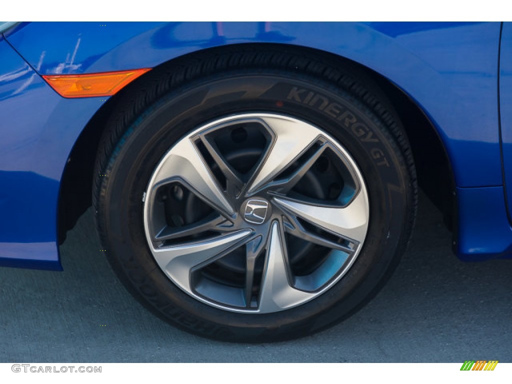 2019 Civic LX Sedan - Agean Blue Metallic / Black photo #38