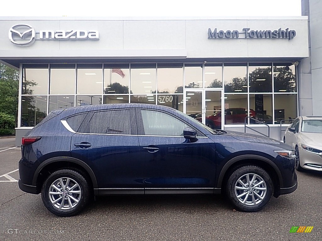 2023 CX-5 S Preferred AWD - Deep Crystal Blue Mica / Parchment photo #1