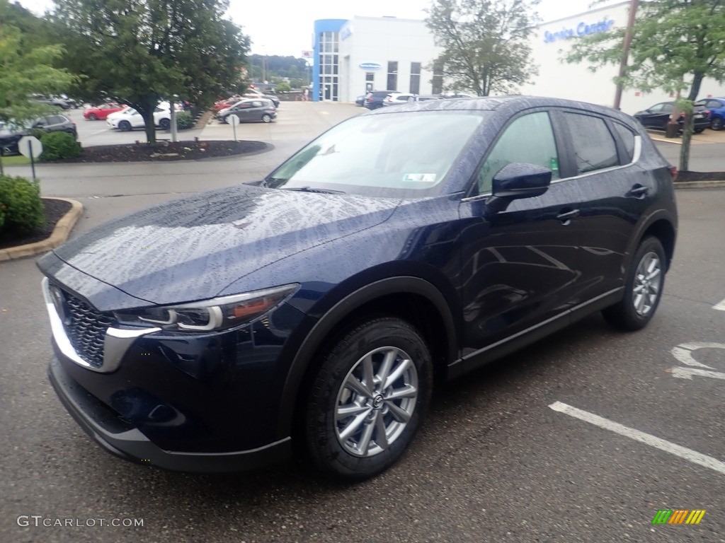 2023 CX-5 S Preferred AWD - Deep Crystal Blue Mica / Parchment photo #7